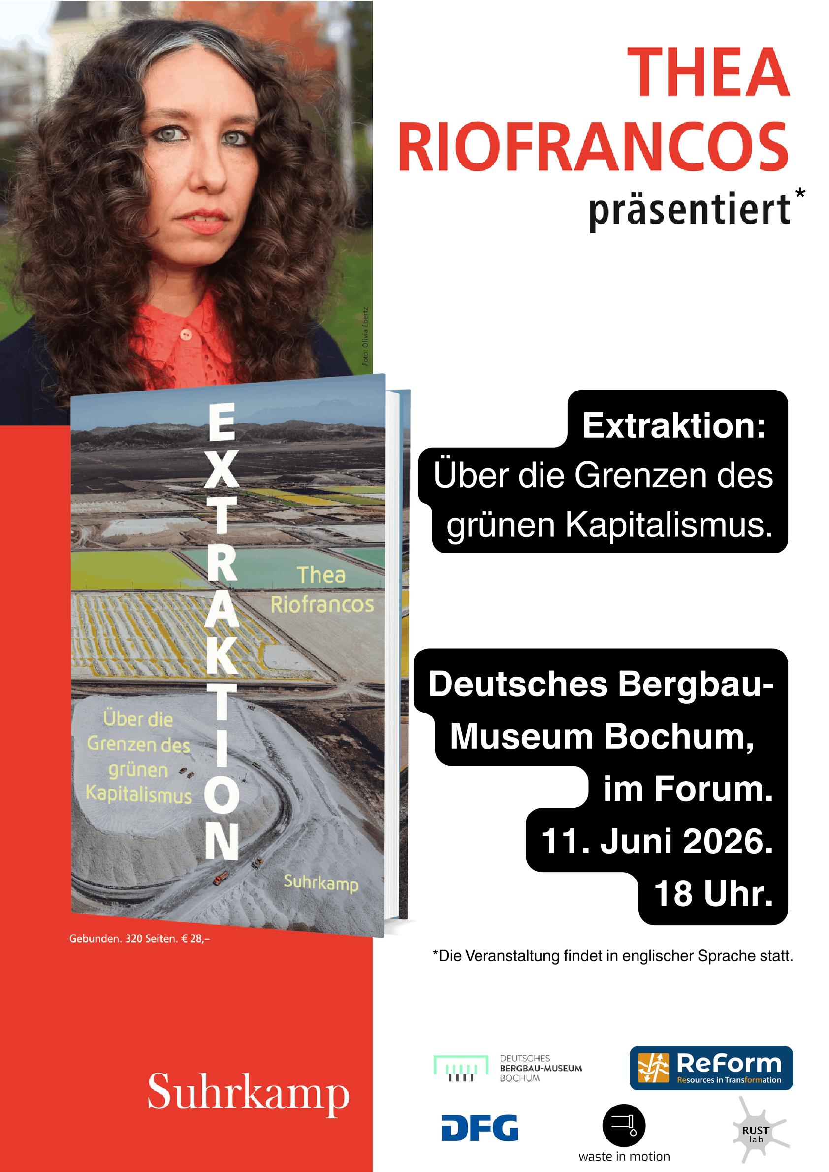 Poster Buchvorstellung Riofrancos Extraktion